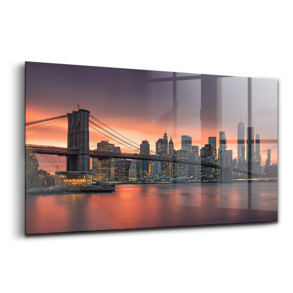Egyedi üvegkép New York East River