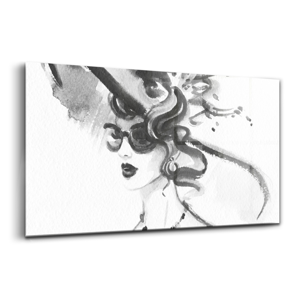 Egyedi üvegkép Divatos nő