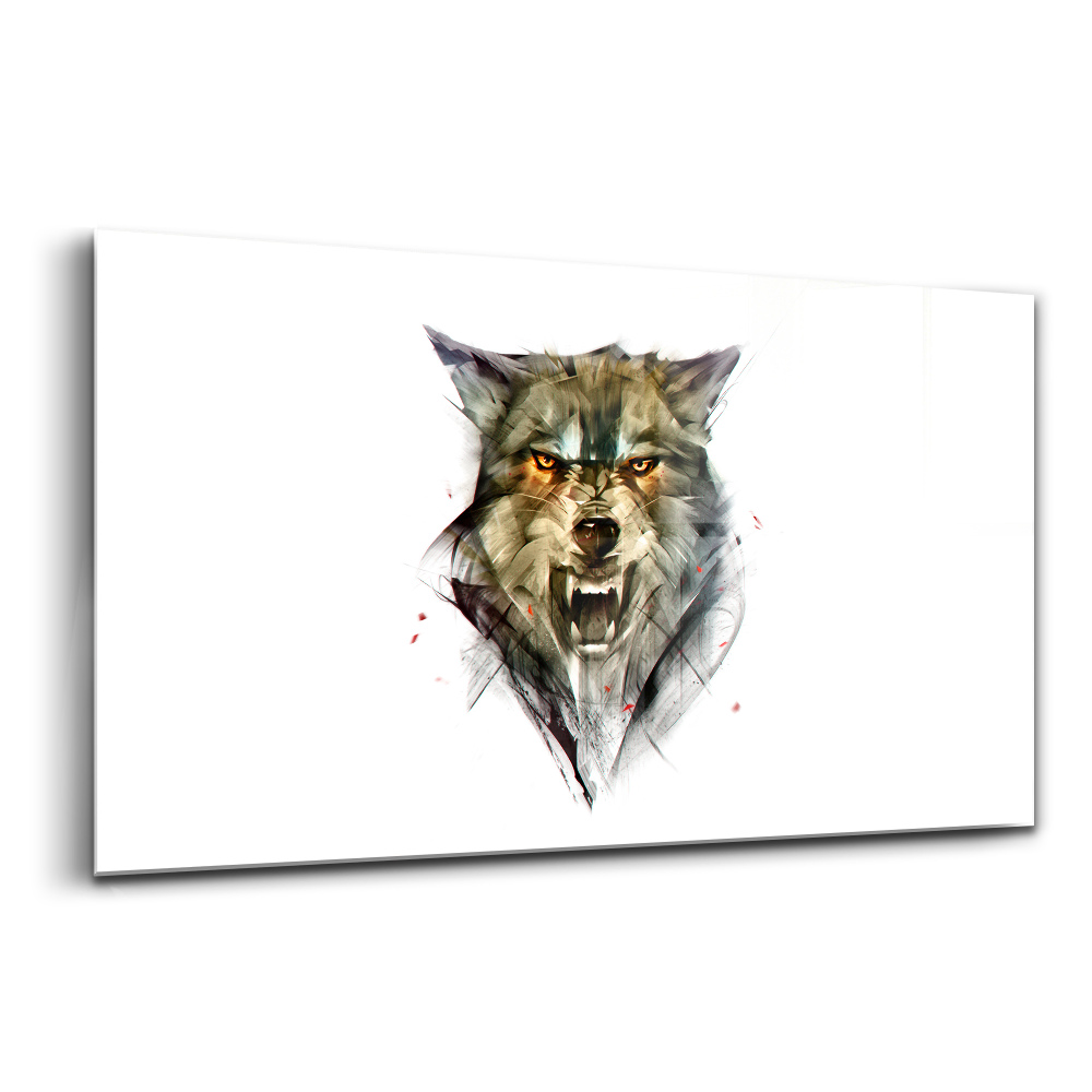 Üvegkép falra Farkas rajzolt portréja