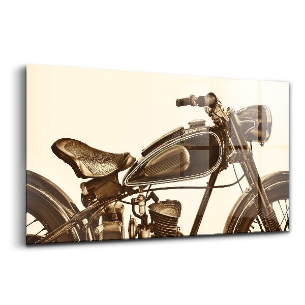 Üvegkép falra Szepia vintage retro motorkerékpár