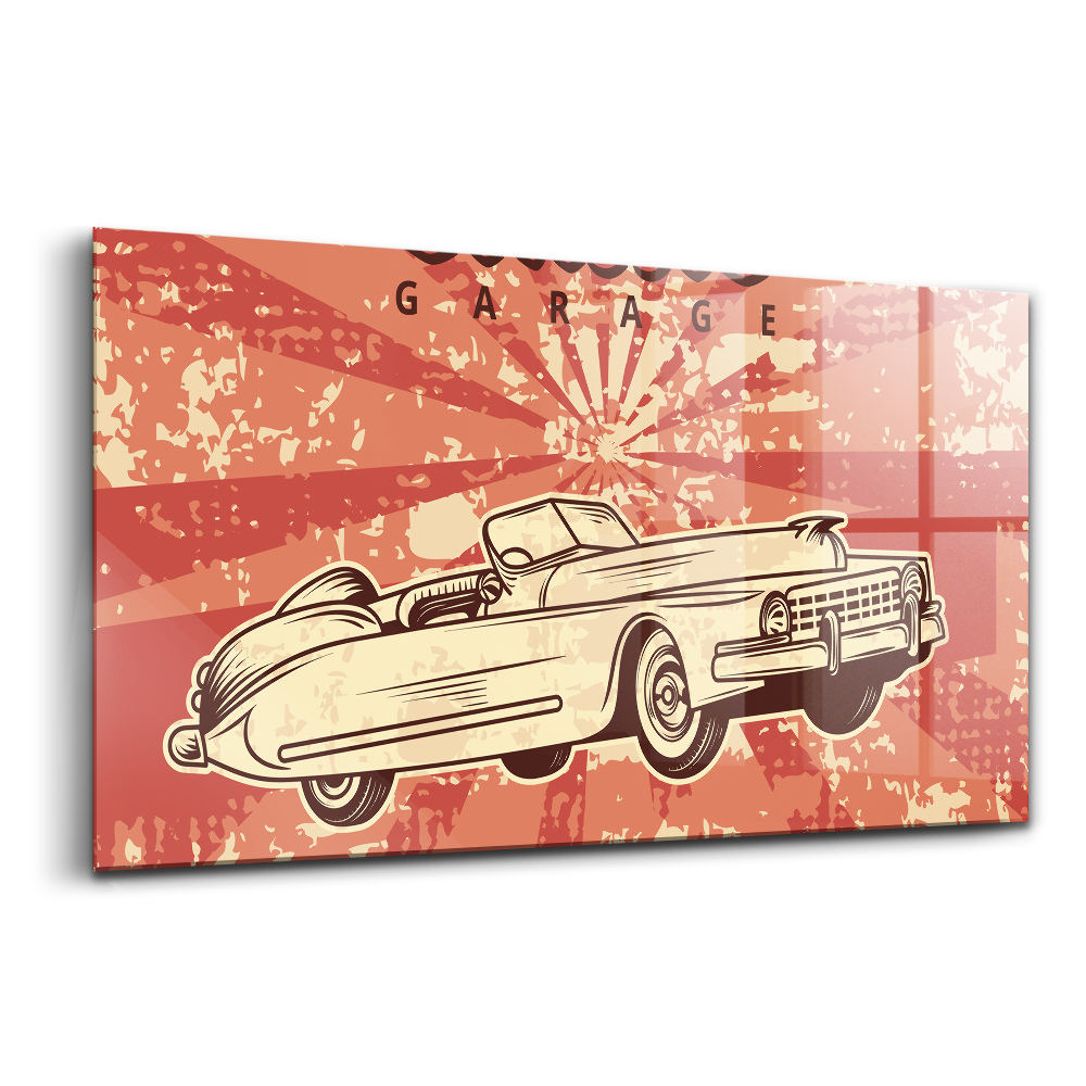 Egyedi üvegkép Grunge vintage retro autó
