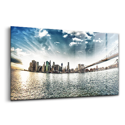 Üvegkép A város és a Brooklyn híd