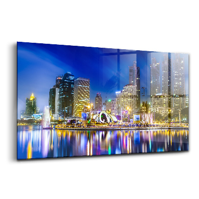 Üvegkép falra Sydney színes éjszakai városa