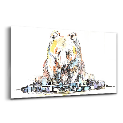 Üvegkép falra Absztrakt medveváros
