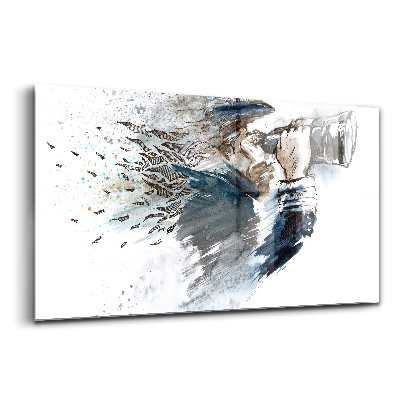 Üvegkép falra Hajókapitány távcsővel