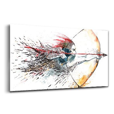 Üvegkép Harcos vadászat közben