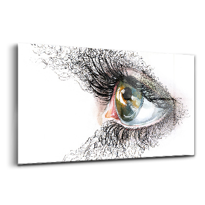 Üvegkép falra Rajz emberi szem
