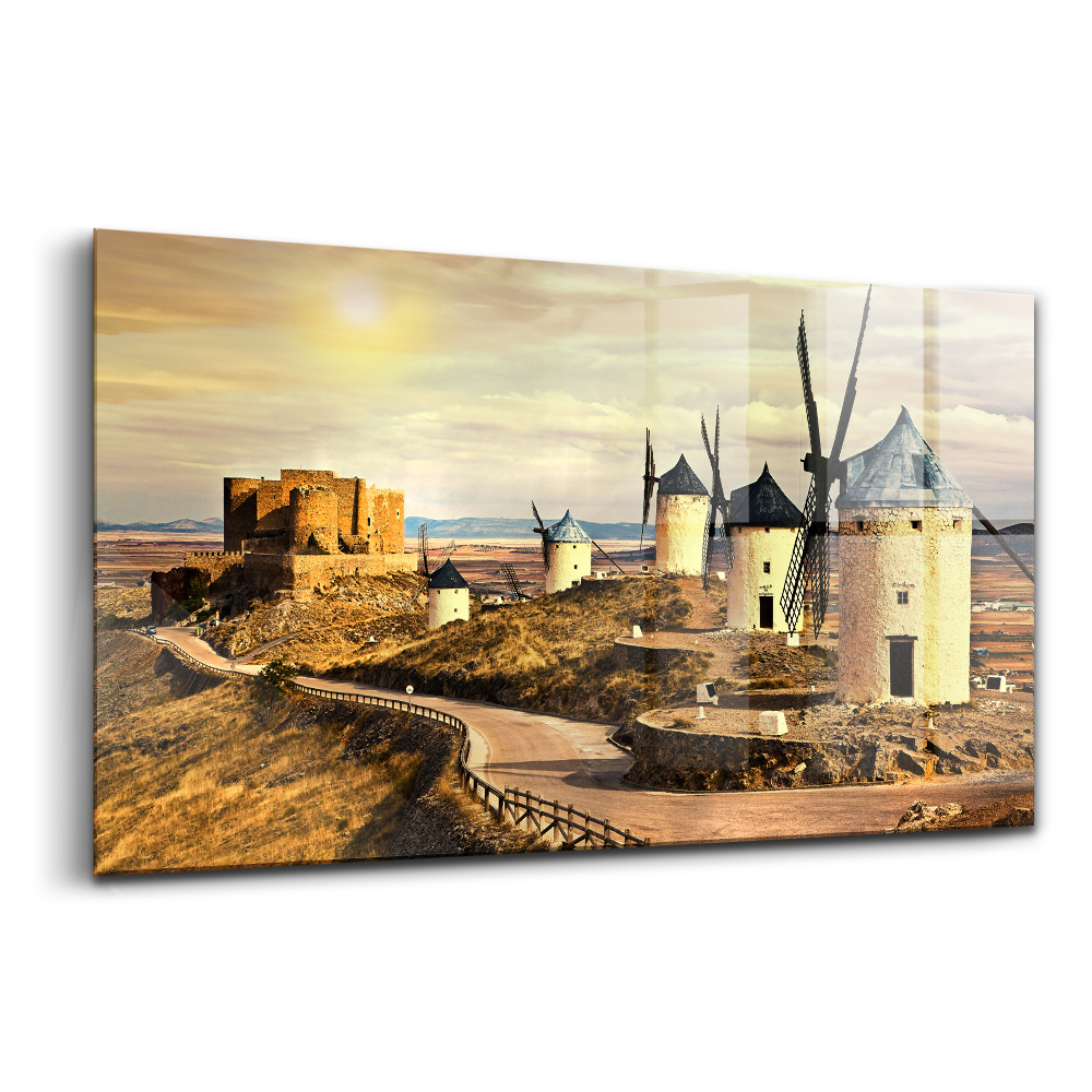 Üvegkép Cosuegra szélmalmok