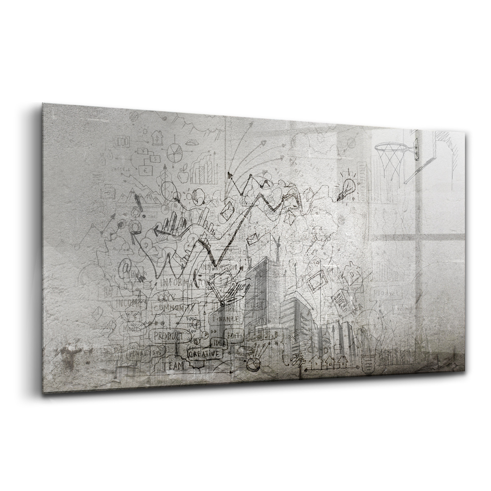 Üvegkép Városi vázlat