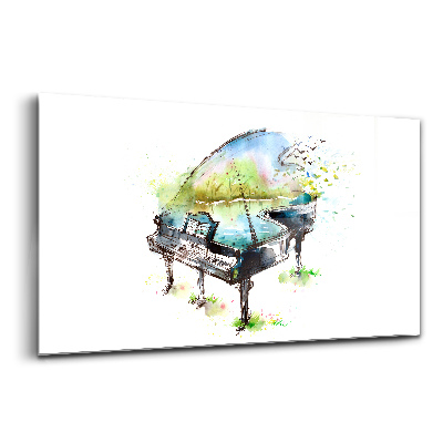 Üvegkép Illusztráció 4 évszakok zongora