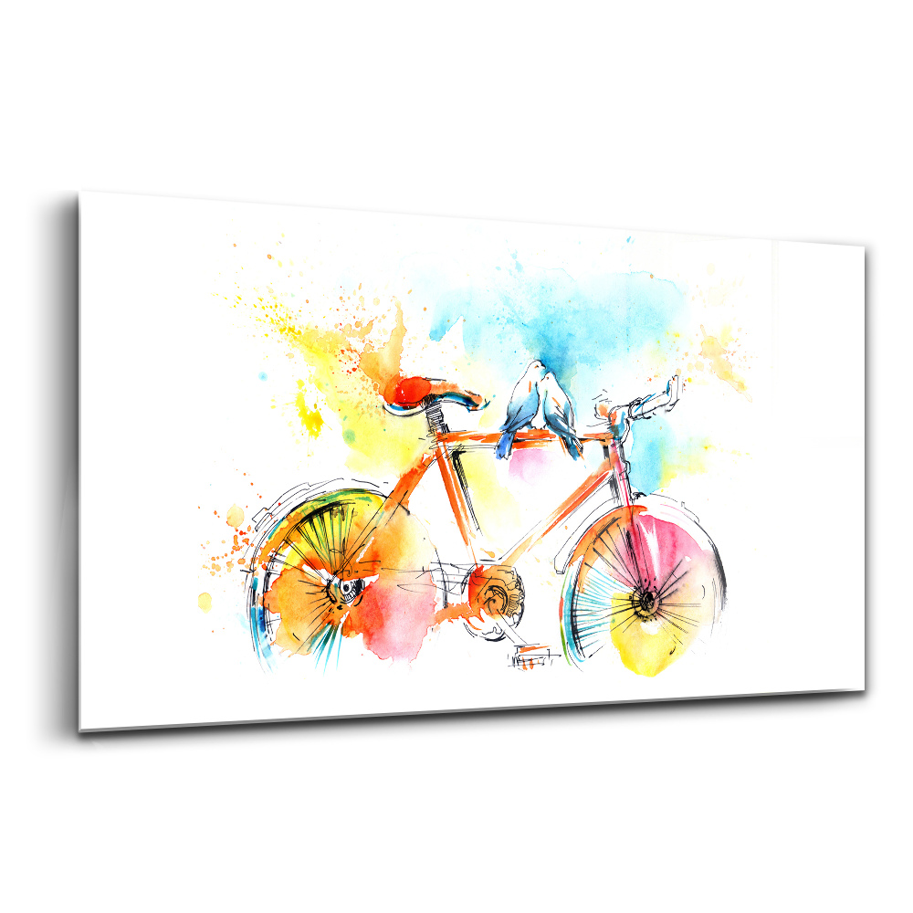 Üvegkép Festett kerékpár