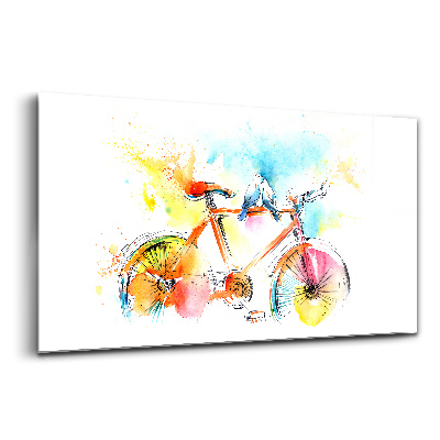 Üvegkép Festett kerékpár
