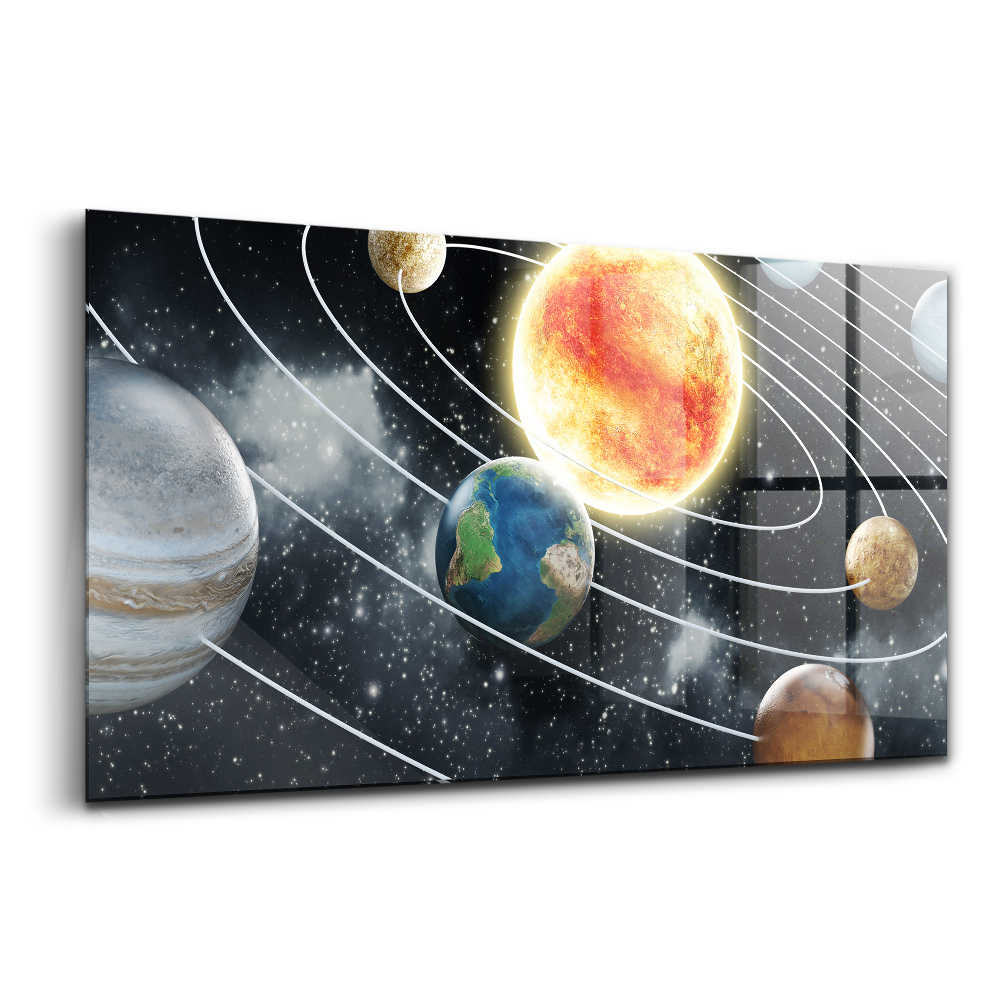 Egyedi üvegkép Naprendszer