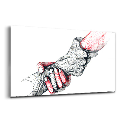 Üvegkép falra Kézen fogva