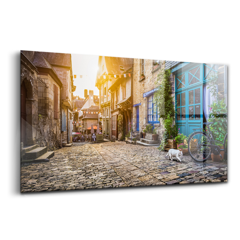 Egyedi üvegkép Régi város