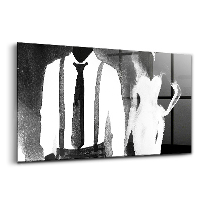 Üvegkép falra Férfi és nő akvarell