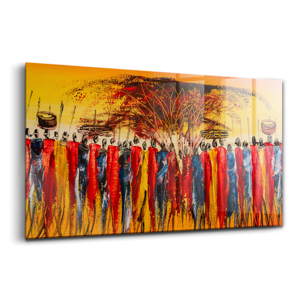 Üvegkép falra Kenya törzs Afrika