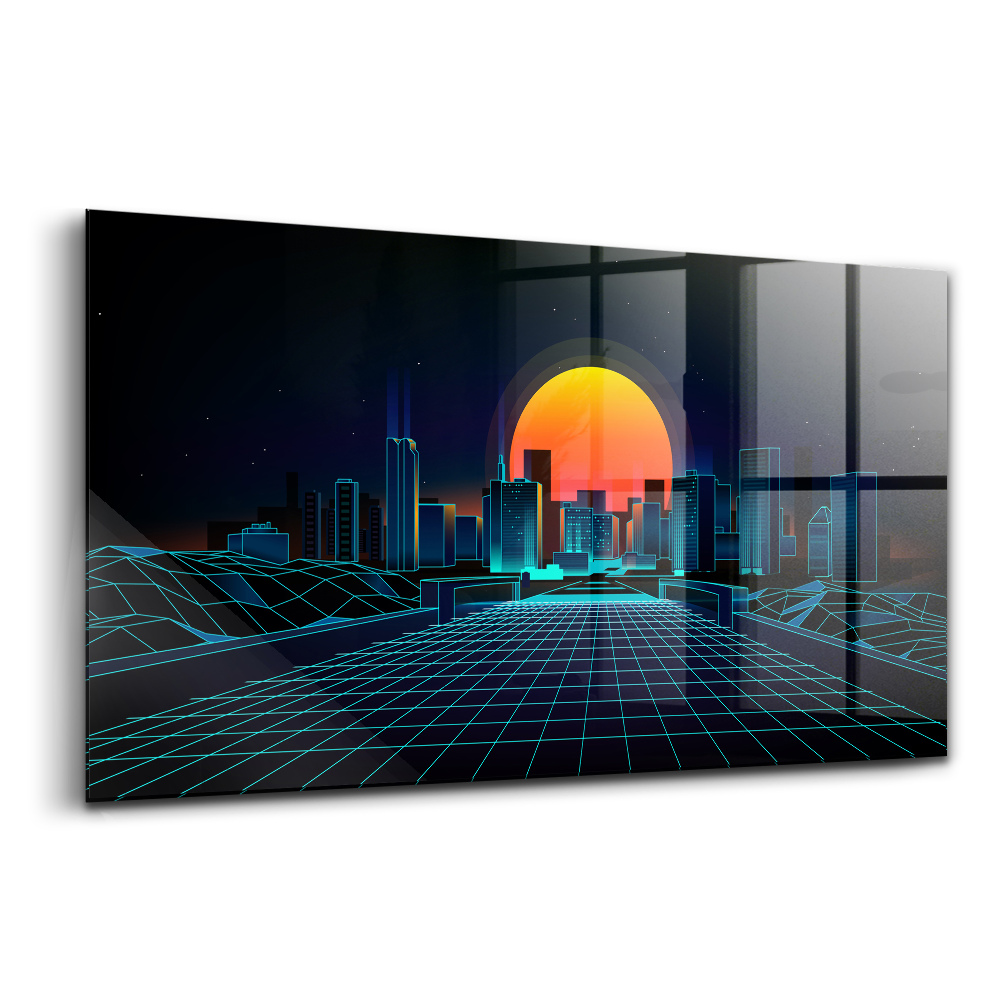 Üvegkép Cyberspace város