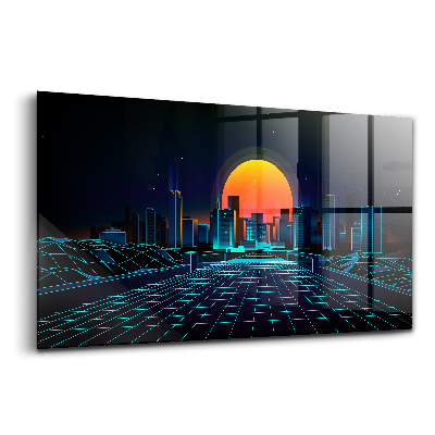 Üvegkép Cyberspace város