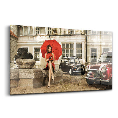 Üvegkép falra Oldschool autók