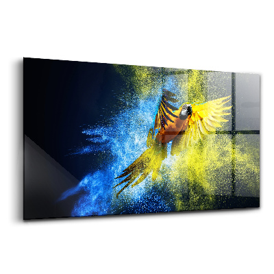 Egyedi üvegkép Színes papagáj