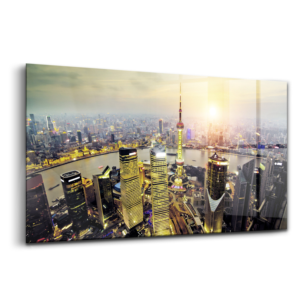 Üvegkép Sanghaj éjjel
