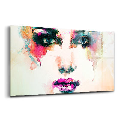 Üvegkép falra Egy nő absztrakt arca