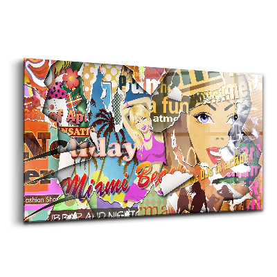 Egyedi üvegkép Nyaralás képeslap