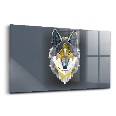 Üvegkép Farkas fej