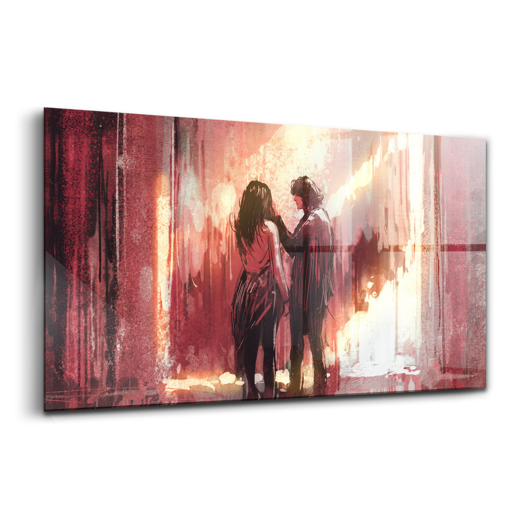 Üvegkép falra Fiatal szerelmes pár