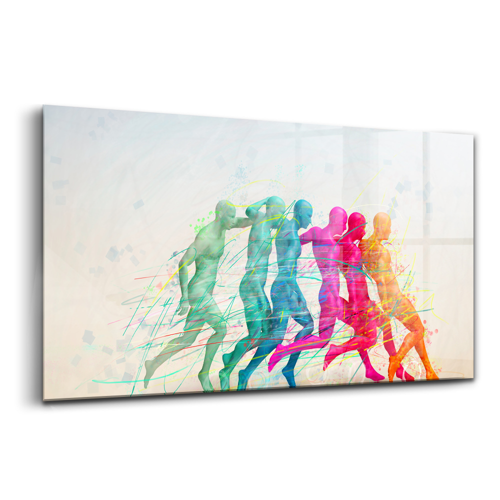 Egyedi üvegkép Színes emberek