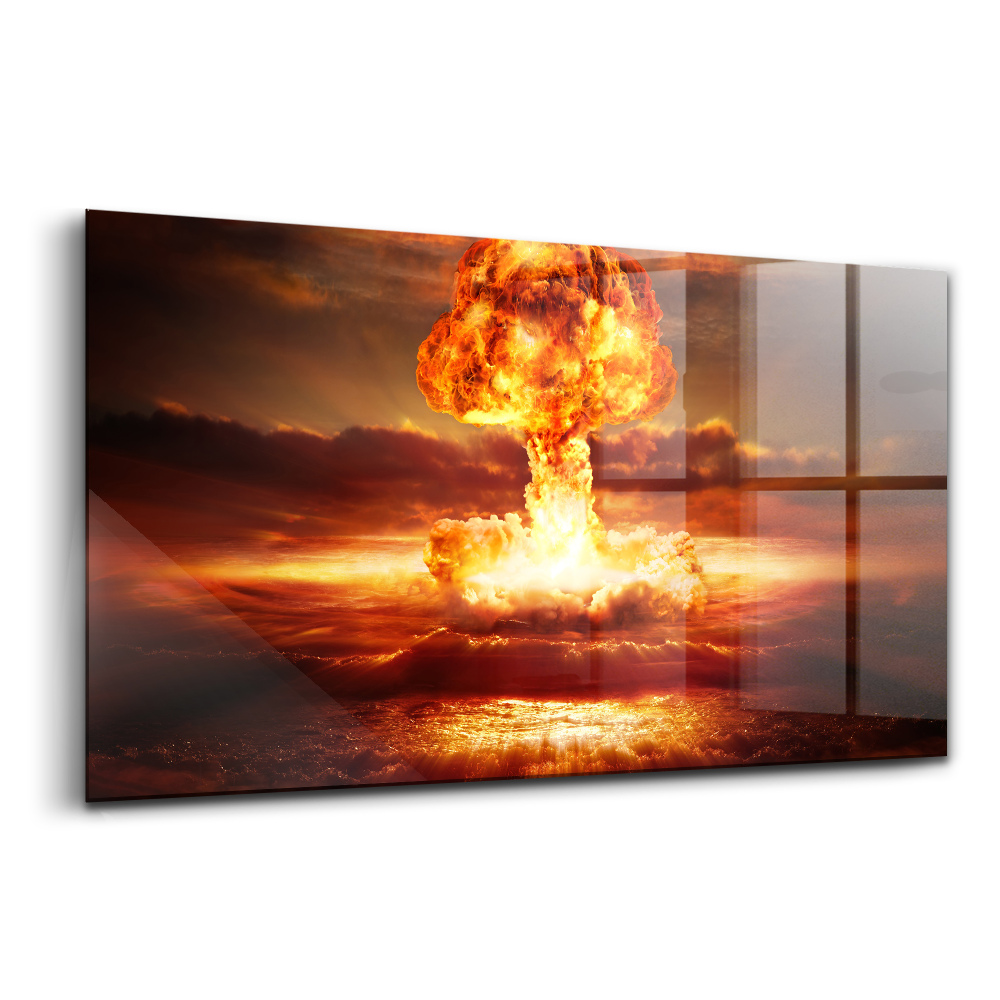 Egyedi üvegkép Nukleáris bomba robbanás