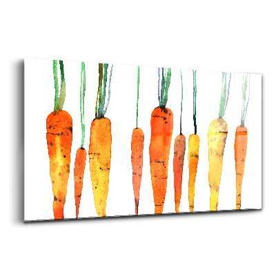 Üvegkép Akvarell illusztráció sárgarépáról