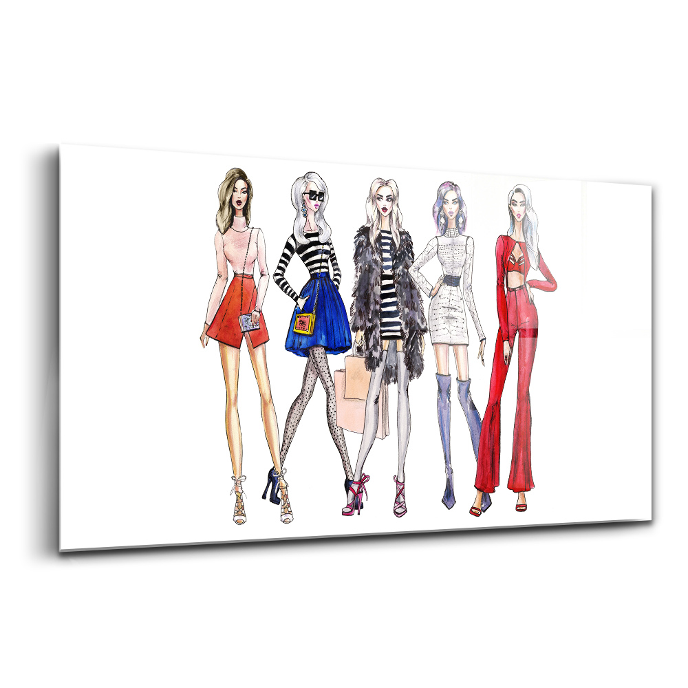 Üvegkép Divatos lányok