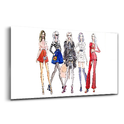 Üvegkép Divatos lányok