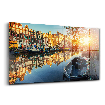 Egyedi üvegkép Amszterdam városa