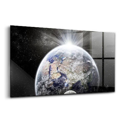 Üvegkép Föld és hold