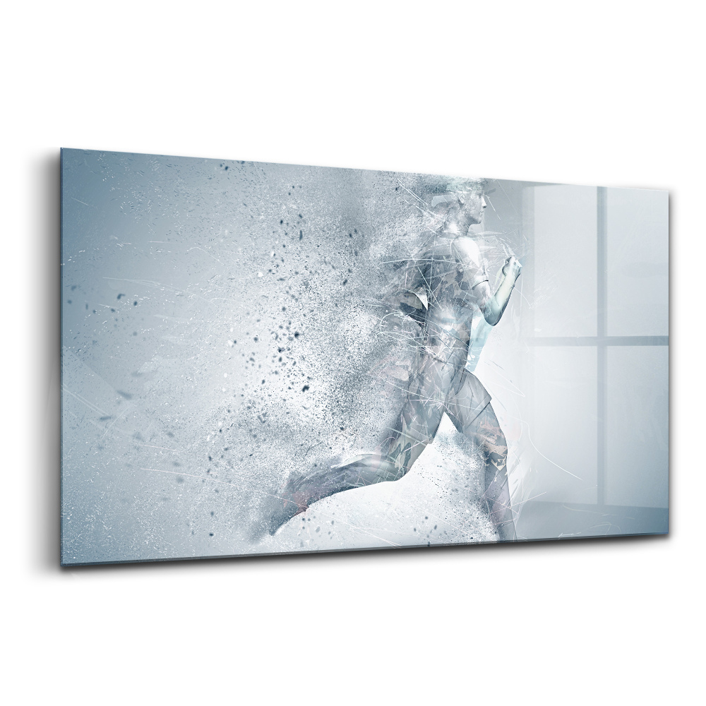 Egyedi üvegkép Futó ember