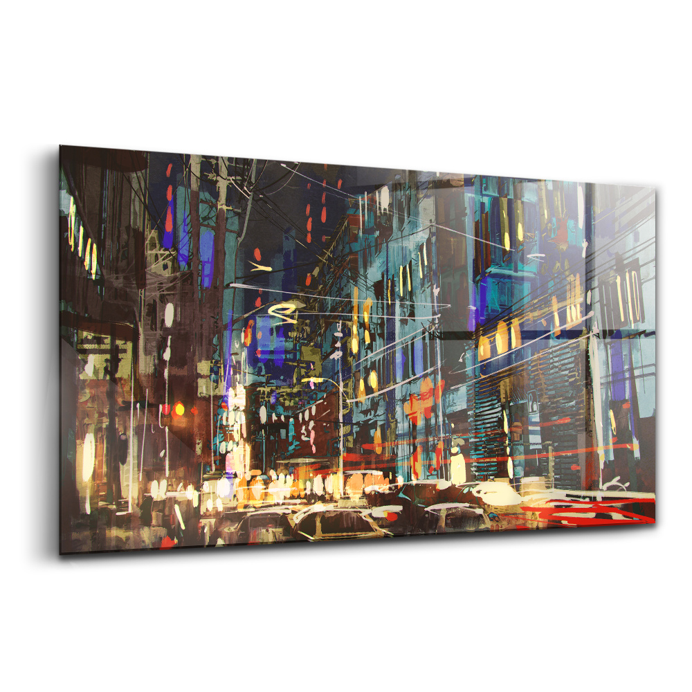 Üvegkép Éjszakai város