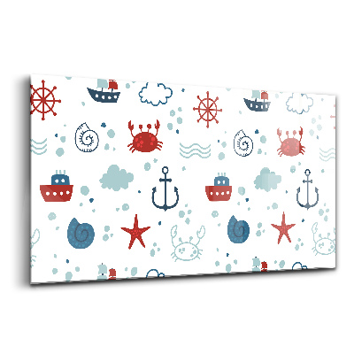 Üvegkép Tengeri tengeri minták