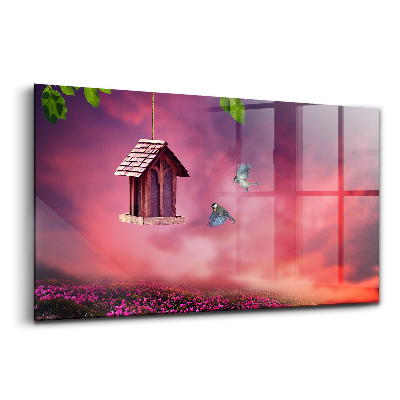 Üvegkép falra Madárház