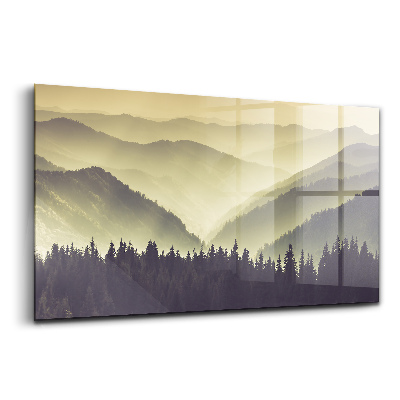 Üvegkép Ködös hegyoldalak