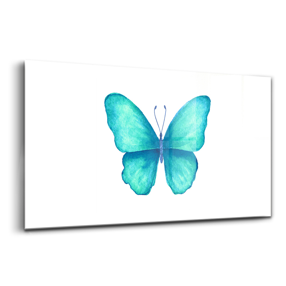 Egyedi üvegkép Türkizkék nyári pillangó