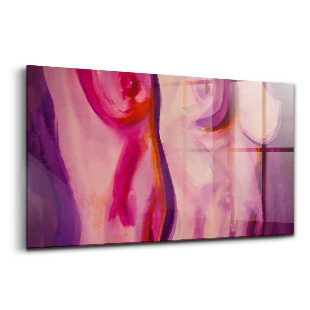 Egyedi üvegkép Festmény egy női test mellkasáról