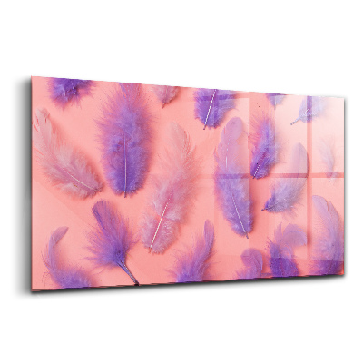 Üvegkép falra Színes tollak