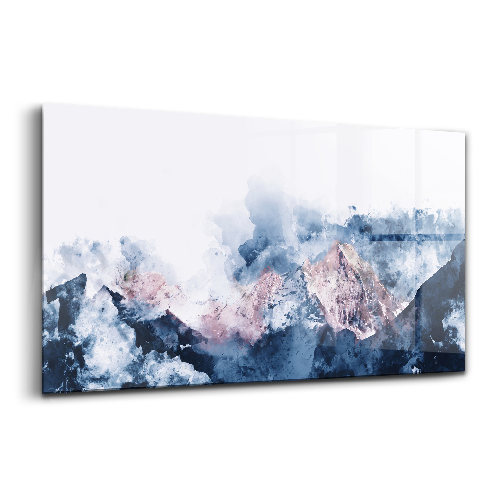 Üvegkép Absztrakt hegyvonulatok
