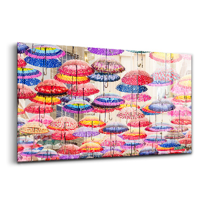 Egyedi üvegkép Színes esernyők