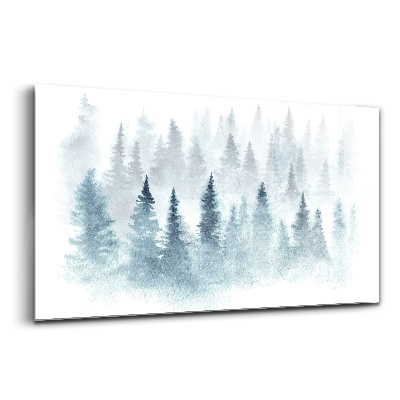 Üvegkép falra Téli erdő