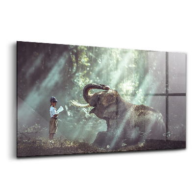 Üvegkép falra Könyvet olvasó fiú