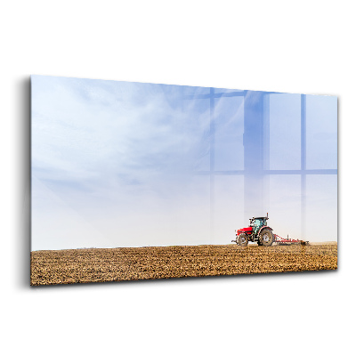 Egyedi üvegkép Traktoros gazda